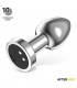 Dimpor Plug Anal Cromado con Vibración USB Magnético Talla L
