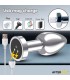 Dimpor Plug Anal Cromado con Vibración USB Magnético Talla L