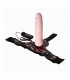 Baile Arnés con Dildo Vibrador Natural 18.5 cm