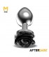 Plug Anal de Metal con Rosa Negra en la Base Talla M