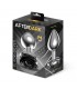 Plug Anal de Metal con Rosa Negra en la Base Talla M