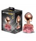 Plug Anal de Metal Oro Rosa con Rosa Rosa en la Base Talla S