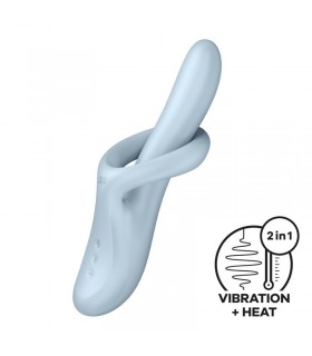 Heat Flex 4 Vibrador con Rotador y Calor Azul