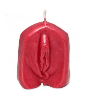 Vela en Forma de Vagina Color Rojo