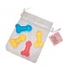 Set de 4 Mini Jabones Forma de Pene de Colores