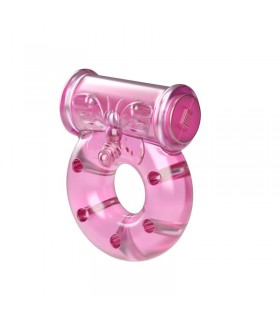 Baile Anillo Vibrador con Preservativo Color Rosa