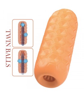 Masturbador Manual HoneyComb con 2 Bolas Internas