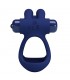 Anillo para el Pene y testiculos con Vibración azul oscuro