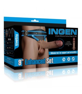 Ingen Arnés Ajustabe con Dildo Hueco 9 Enhanced Set XS/S/M