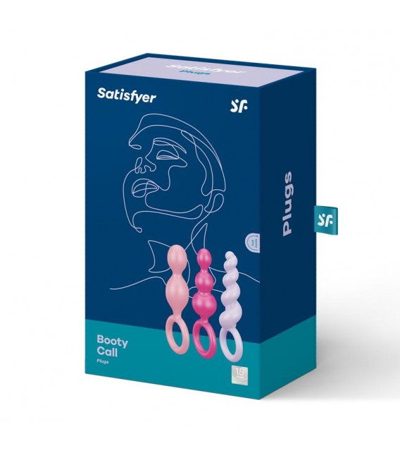 SATISFYER PACK 3 PLUGS SILICONA TRICOLOR