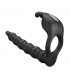Blackney Anillo Vibrador con Plug Silicona Negro