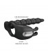 Blackney Anillo Vibrador con Plug Silicona Negro