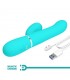 Mariana Vibrador 4 en 1 Silicona Turquesa