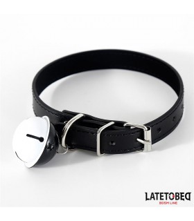 Collar con Cascabel Ajustable Negro