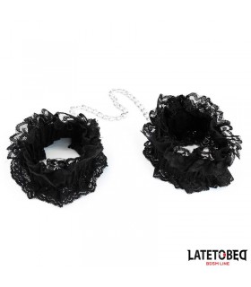 Esposas para Pies de Encaje Elástico Negro
