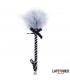 Plumero con Lazo Gris y Negro 25cm