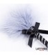 Plumero con Lazo Gris y Negro 25cm