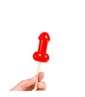 Piruleta Pene Cereza con Efecto Calor Picante