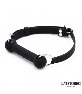 Mordaza Hueso Silicona Negro Ajustable