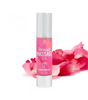 Aceite de Masaje Sensual Pétalos Rosa  50 ml.