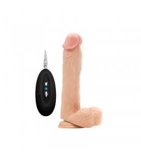 Pene Realístico con Vibración - 22,86cm - con Escroto - Colo