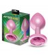 Plug Anal Anodizado Rosa con Rosa Talla L
