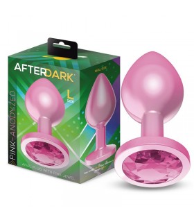 Plug Anal Anodizado Rosa con Rosa Talla L