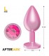 Plug Anal Anodizado Rosa con Rosa Talla L