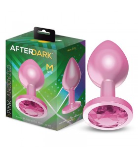 Plug Anal Anodizado Rosa con Joya Talla M