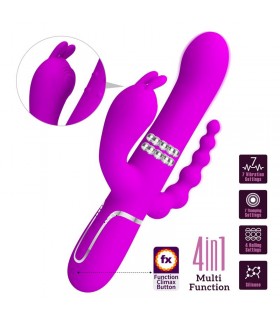 Cammy 4 in 1 Vibrador con Bolas Rotadoras y Cadena Anal