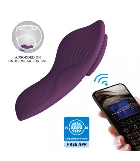 Mane Vibrador de Braguita con App Púrpura