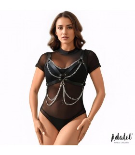 Noelle Arnés para Pecho Cuero Vegano con Cadenas Talla Única