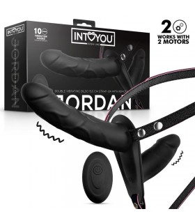 Jordan Arnés Dildo Doble con Vibración y Control Remoto