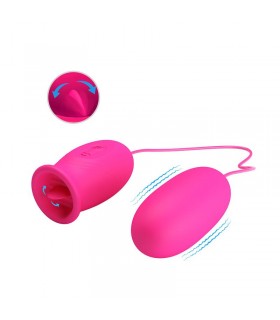 Daisy Huevo Vibrador y Lengua Estimuladora Rosa