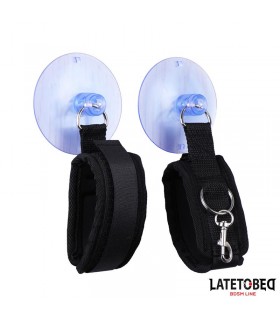 Esposas Muñecas Velcro con Ventosa Ajustable
