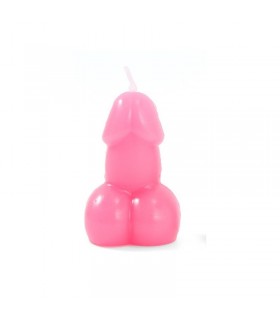 Vela Forma de Pene Fuscia
