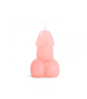 Vela Forma de Pene Rosa