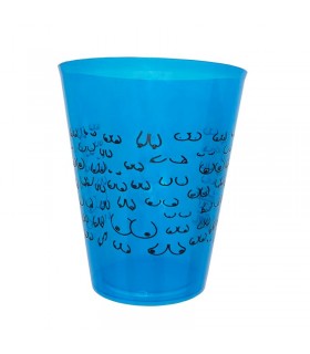 Vaso Plástico Pechos Azul 500ml