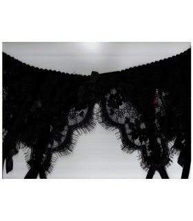 LIGUERO ENCAJE NEGRO W8179