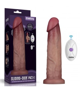 Dildo con Vibración Piel Deslizante Silicona Dual Layer 9