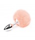 Plug Anal con Pompón Rosa Chicle Talla S