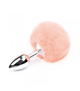 Plug Anal con Pompón Rosa Chicle Talla S