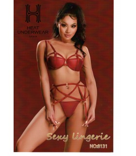 CONJUNTO ROJO SEXY 8131