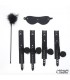 Set Bondage con Esposas, Antifaz y Pluma Estimuladora