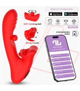 Franky Vibrador con Biting y Bola Rotativa con APP