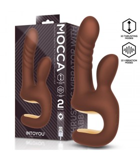 Mocca Vibrador con Thrusting y Mango Ergonómico USB