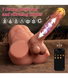 Jonah Masturbador con Thrusting y Dildo