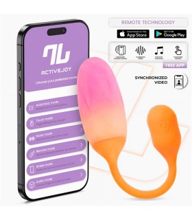 NexEgg Huevo Vibrador Silicona Doble Capa App Naranja/Rosa