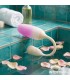 NexEgg Huevo Vibrador Silicona Doble capa App Beige/Rosa
