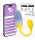NexEgg Huevo Vibrador Doble Capa Silicona App Amarillo/Púrpu